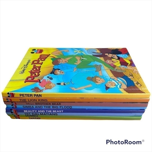 Walt Disney World of Reading Hardcover Book Lot Bundle Peter Pan Beauty Beast - Picture 1 of 8
